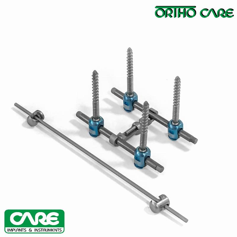 Транспедикулярна система на 4 поліаксіальних гвинта з подвіною різьбою - 5,5 х 40мм